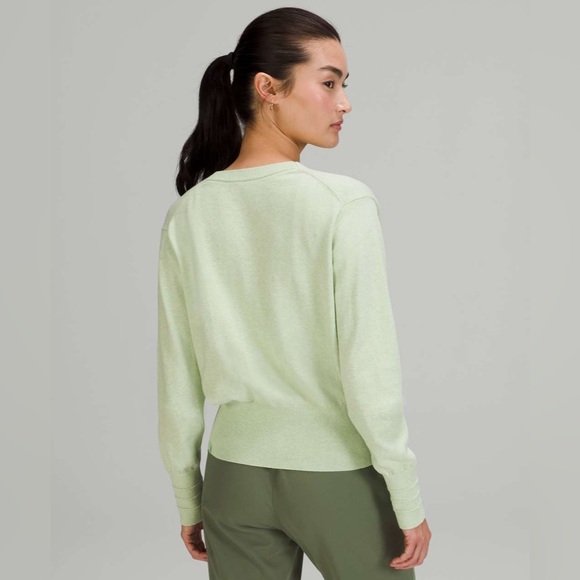 Lululemon Crossover Ribbed Waist
Sweater in Heathered Creamy Mint - Picture 2 of 12